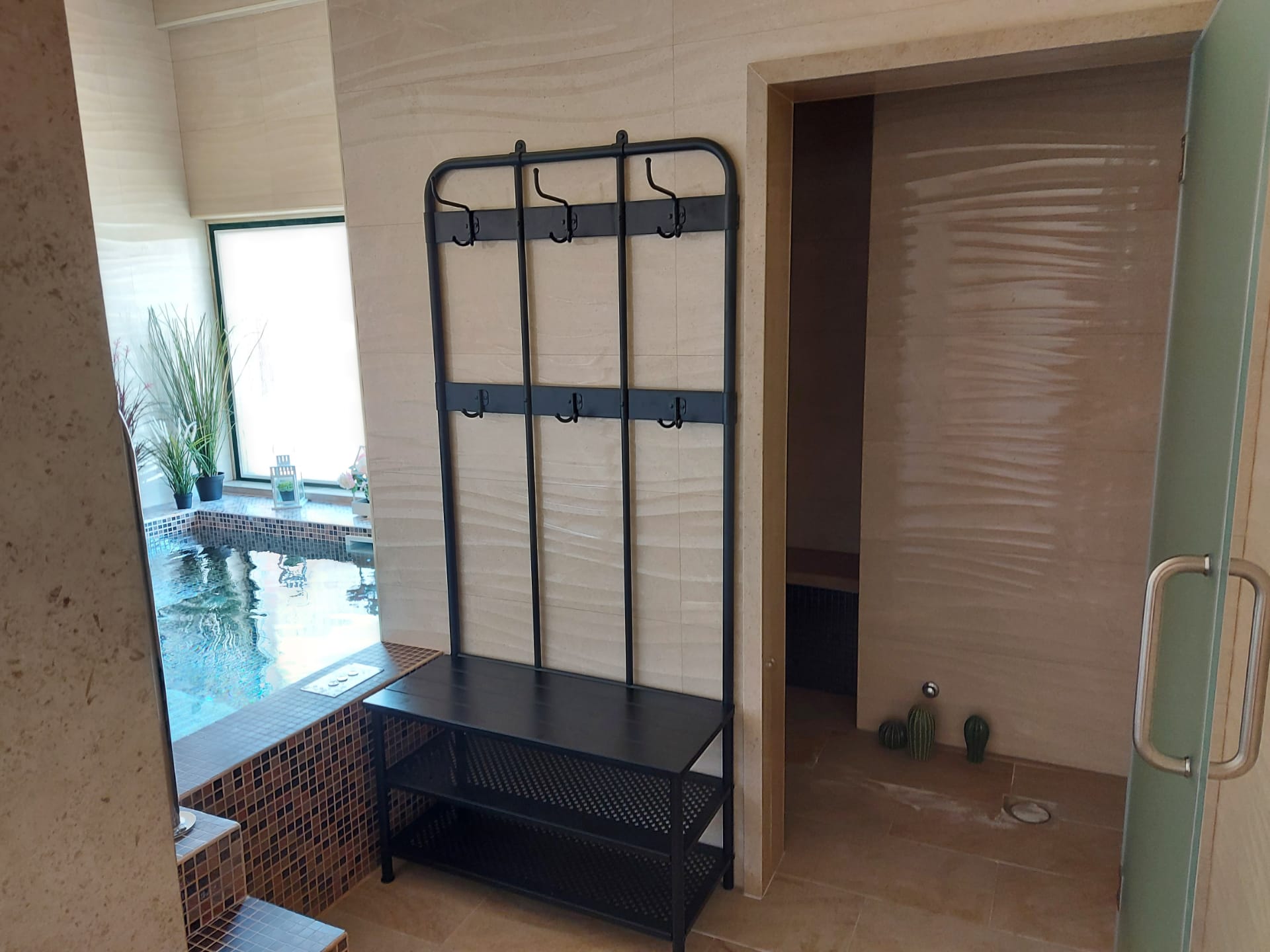 Entrance to the indoor spa